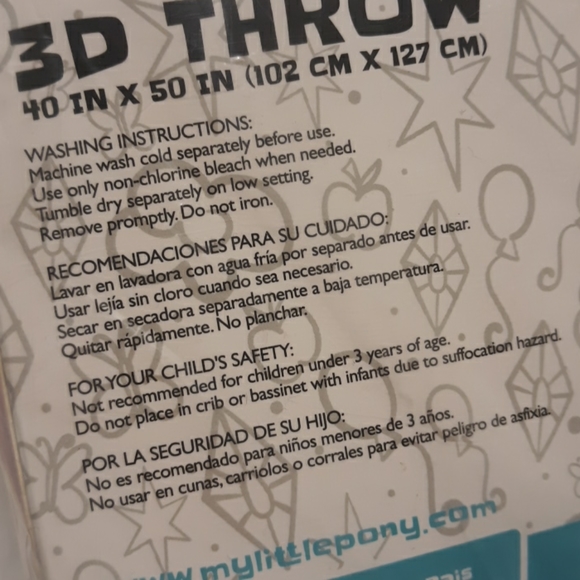 Last 1 NWT Adorable My Little Pony Twilight Sparkle Purple plush warm 3D blanke… - Picture 8 of 9